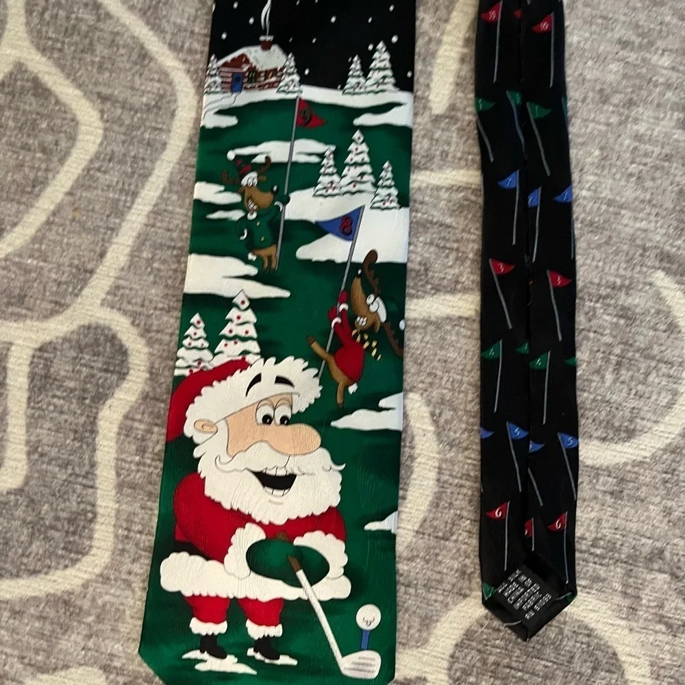 Christmas Santa silk tie